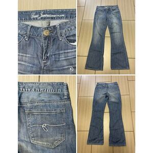 Guess Belmont flare jeans womens sz 30 mid rise medium wash denim Y2K